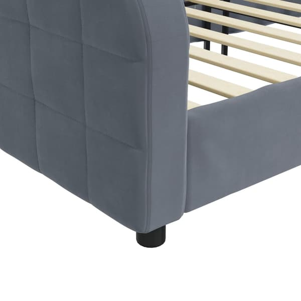 vidaXL Bäddsoffa mörkgrå 100x200 cm sammet