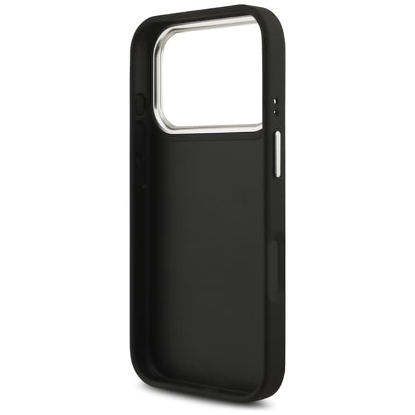 Guess Grained Big 4G Classic Logo cover til iPhone 17 Pro, sort
