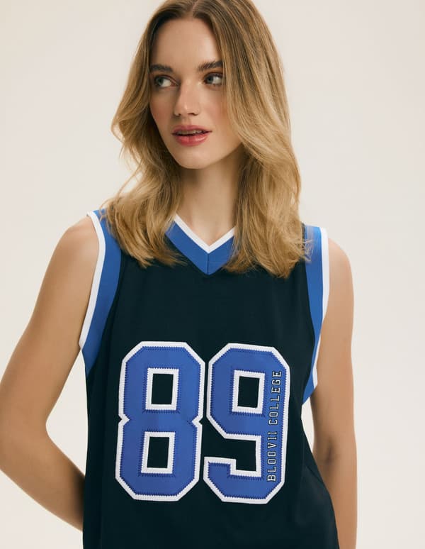 Kane Bloovii Dame Tanktop | Sort, Blå M