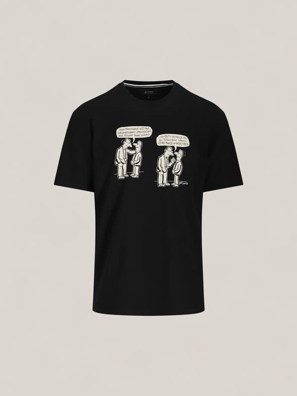 SORT MÆLK T-SHIRT L