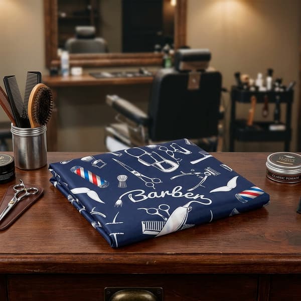 Barbermantel för en stor hårsalong