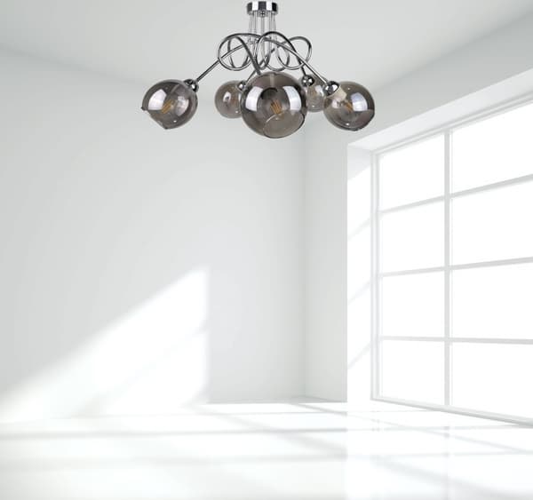 Loftlampe 5xE27 RING SØLV