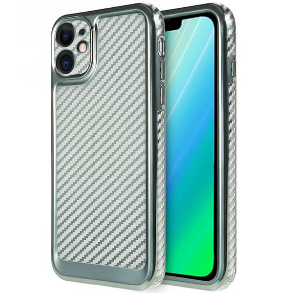 iPhone 12 Carbon Slim Cover, Grøn