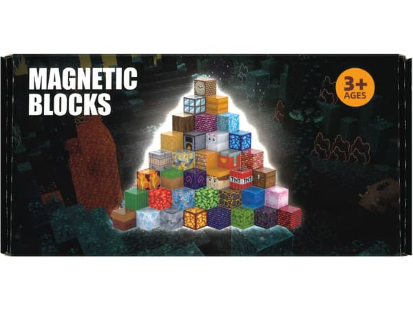 Magnetiska byggklossar Pixelkuber 96 bitar 3D