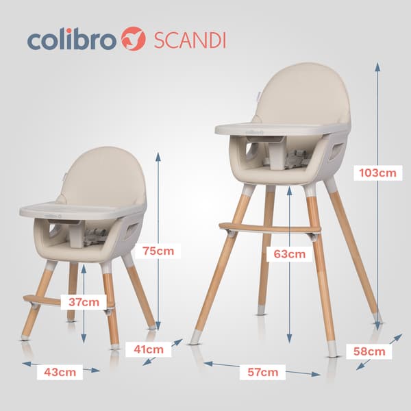 COLIBRO SCANDI MANTELI -syöttötuoli