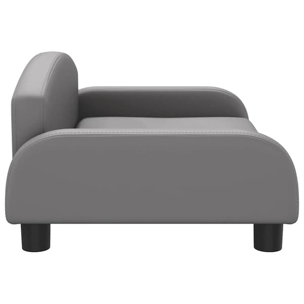 vidaXL Barnsoffa, grå, 70x45x30 cm, konstläder