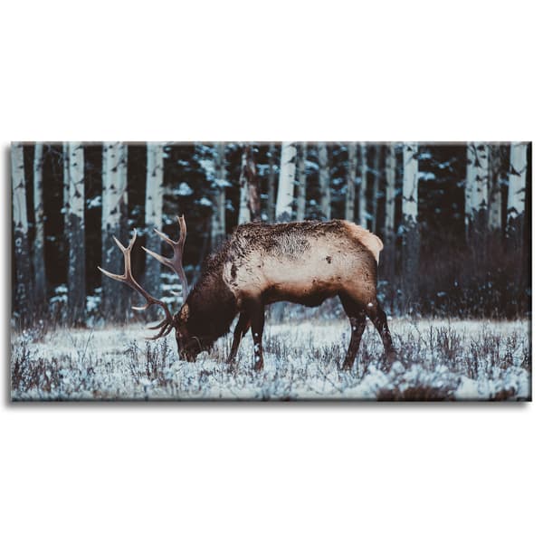 Lærredstryk Dyr Canadisk hjort 80x40