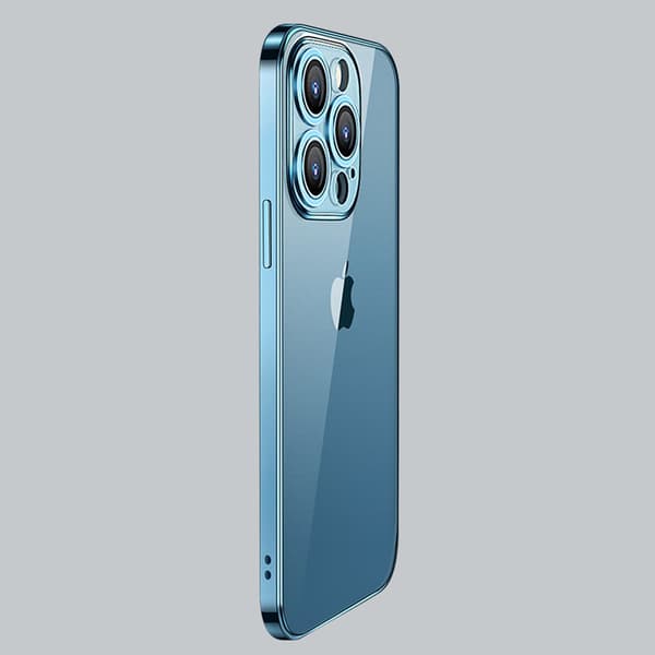iPhone 13 Pro-skal med metallram, silver