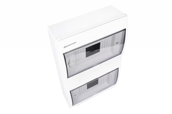 Elfordelingstavle til overflademontering 2x8 N+PE 16 ABS PC IP40 Hvid