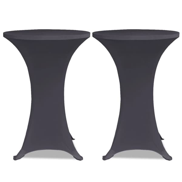 vidaXL elastiske borddække, 4 stk., 60 cm, antracit