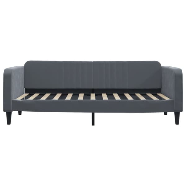 vidaXL Bäddsoffa mörkgrå 90x200 cm sammet