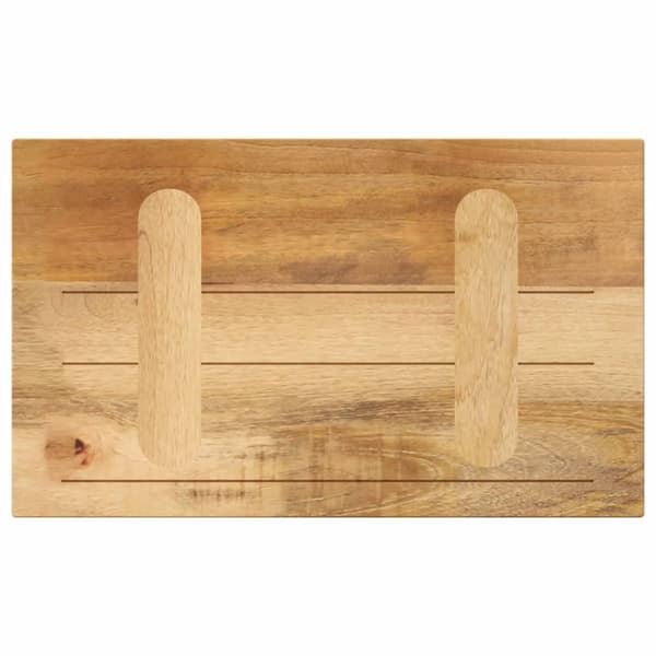 vidaXL sofabordplade 60x20x3,8 cm rektangulær ru mangotræ