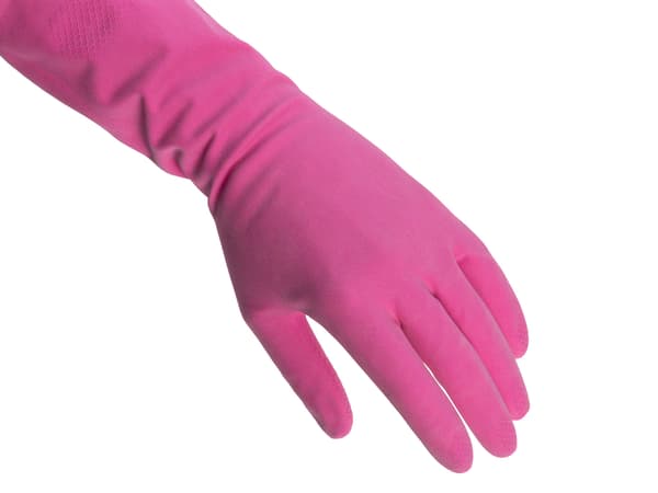 PRAKTISKE LATEXHANDSKER ROSA -S