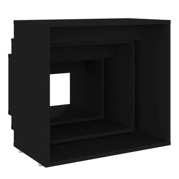 vidaXL 3-delade slitsbord svarta
