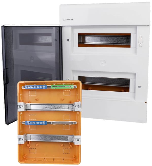Infälld elcentral 2x12 N+P SRp 24 st IP40 Vit