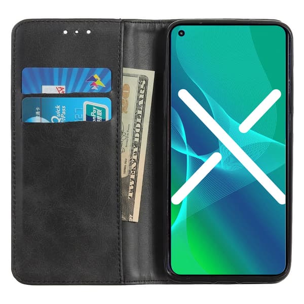 Pung-etui til Samsung Galaxy S22 5G, blødt læder, sort
