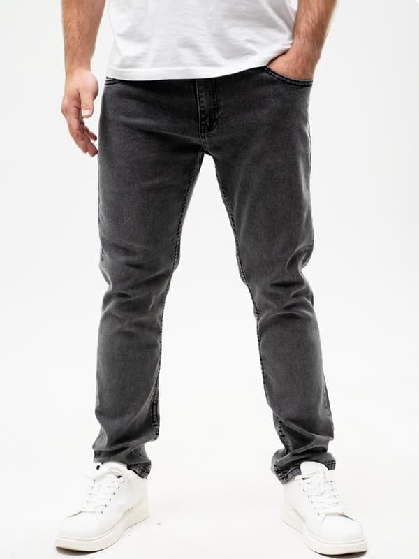 Mörkgrå herrjeans UrbanCity med ficklogotyp 32