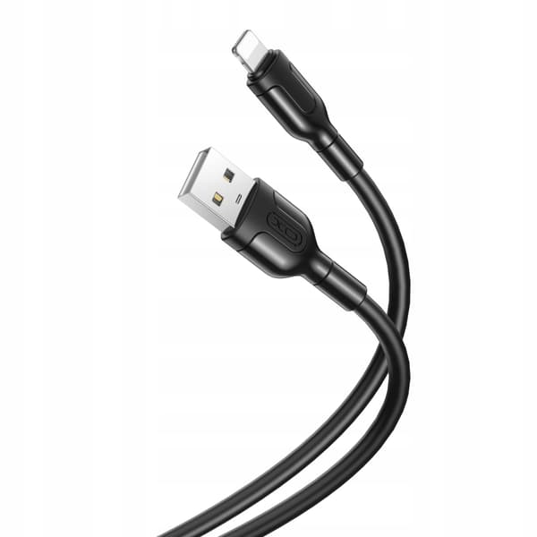 XO NB212 USB - Lightning-kabel 1,0 m 2,1A sort
