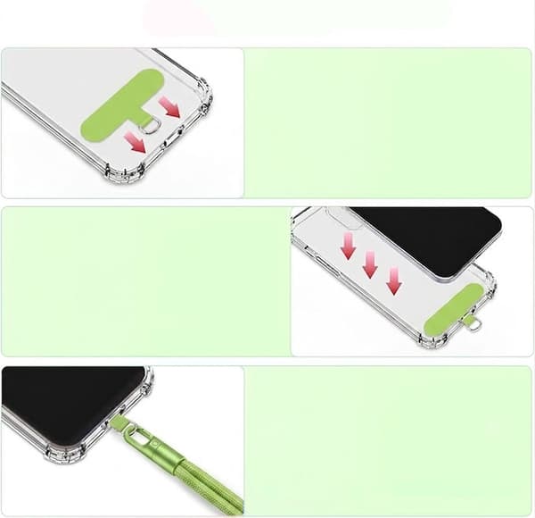 Nylon håndledsrem til telefon, grøn