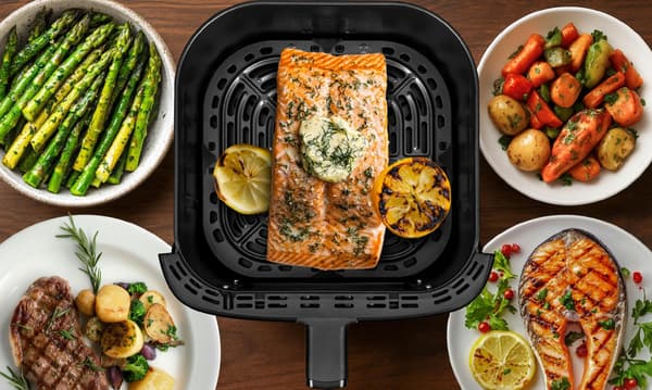 AIRFRYER 7,5L STOR SKÅL 14 PROGRAMMER