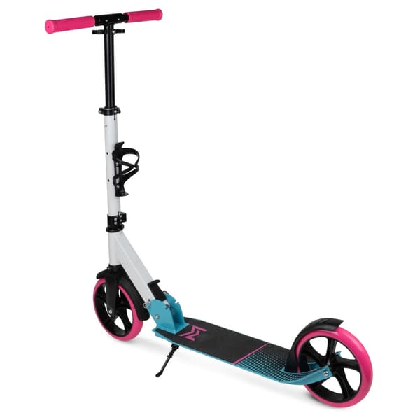 Stor hopfällbar stadsscooter + rem + flaskhållare