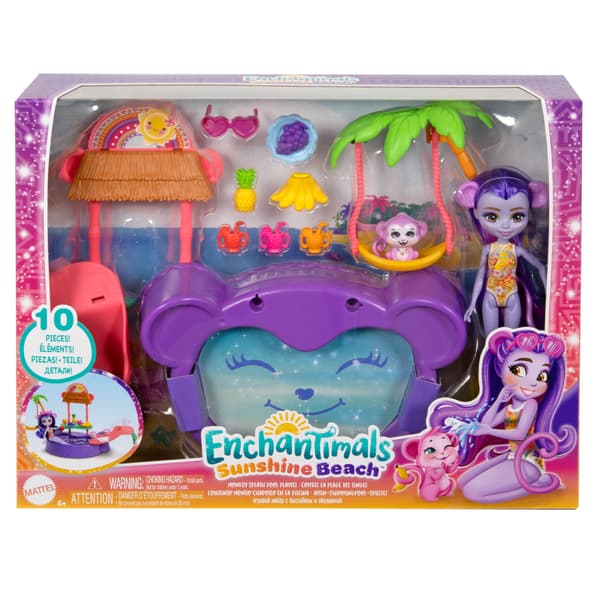 Enchantimals tropiskt poolset + apa docka