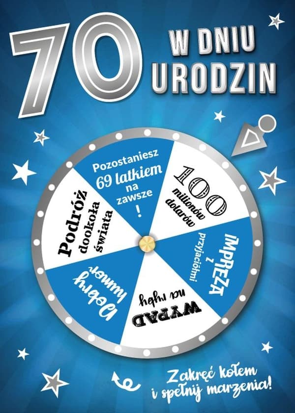 Syntymäpäiväkortti 70