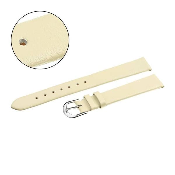 Læderrem til ur W36L - beige - 18mm