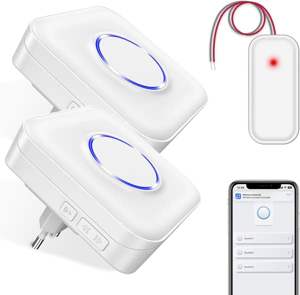 Trådlöst förlängningssats för BITIWEND 6 32V DC 3V WLAN-dörrklocka