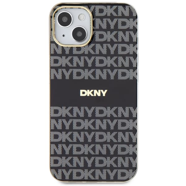 DKNY IML Mono & Stripe MagSafe-etui til iPhone 15, sort