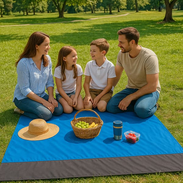 VANDTÆT STRANDMÅTTE PICNIC TÆPPE 210X200