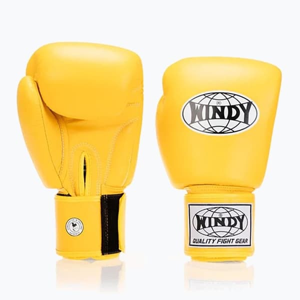 Windy Classic ægte læderboksehandsker 14OZ gule