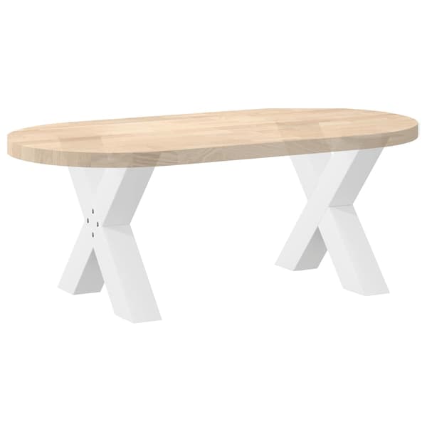 vidaXL X-formede sofabordsben 2 stk. hvid stål