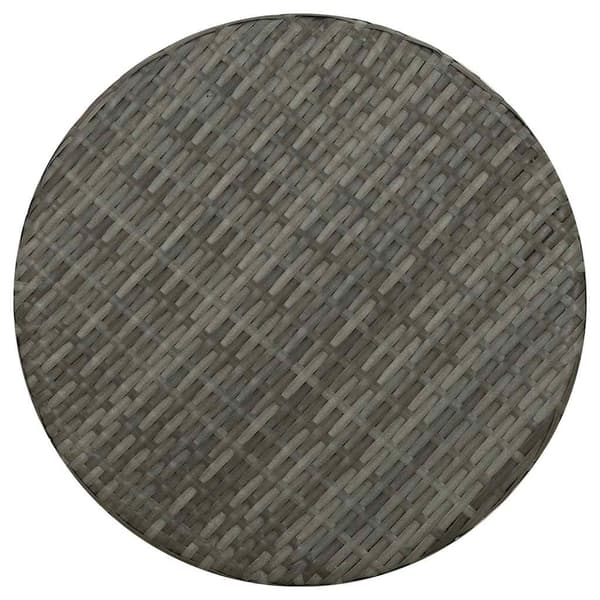 vidaXL Teepöytä, harmaa, 45 cm, polyrottinki