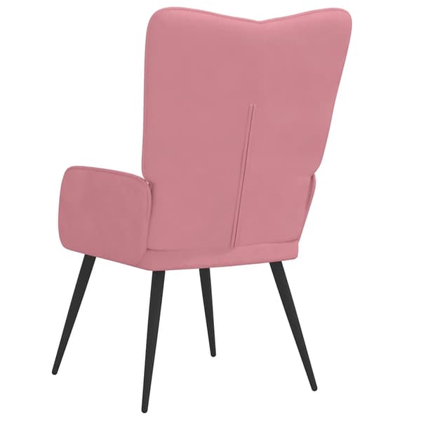 vidaXL Fåtölj, rosa, klädd i sammet