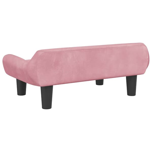 vidaXL Barnsoffa, rosa, 70x40x24 cm, sammet