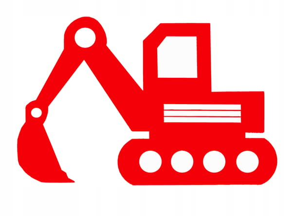 Vedhæng med åbent værk dekoration EXCAVATOR bob sort