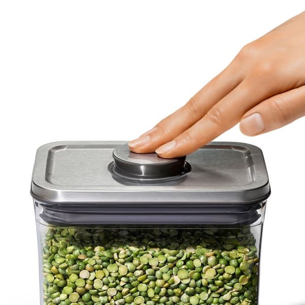 POP2 1,6L rektangulär behållare - Stål / OXO