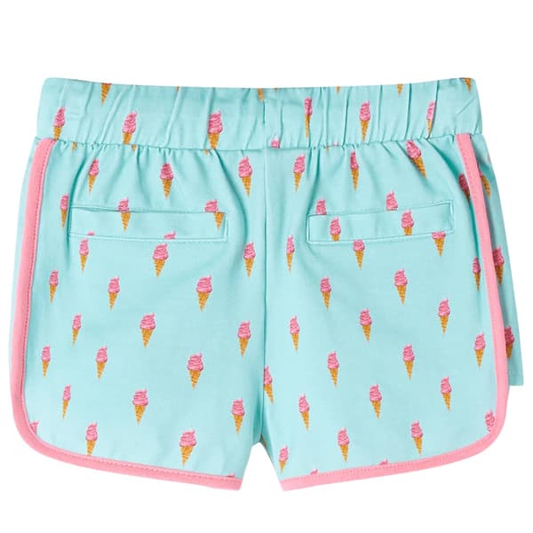 Barnshorts med dragsko, ljus mintgrön, 140