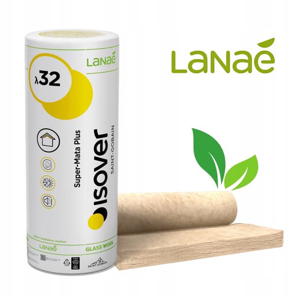Mineralull Isover Super Mata Plus lanae 0,032 10 cm rulle 5,4 m²