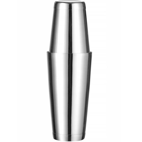 Bartenderset i rör, shaker, jigger, sil, muddler, sked - silver