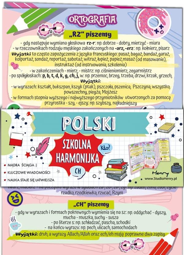 Fusklapp för polsk munspel - interpunktion B6