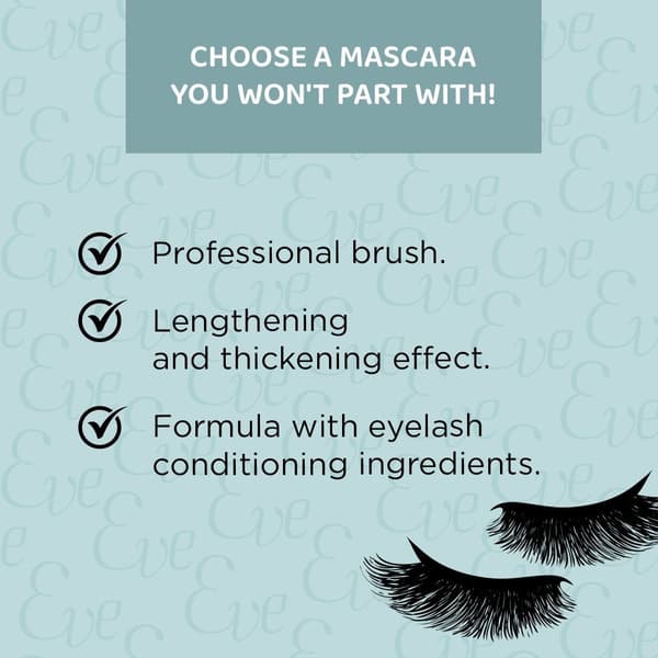 Förlängande och böjande mascara