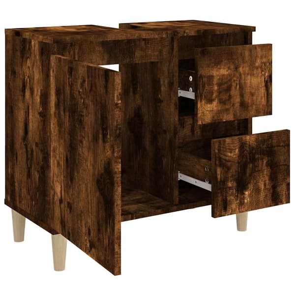 vidaXL badeværelsesskab røget eg 65x33x60 cm