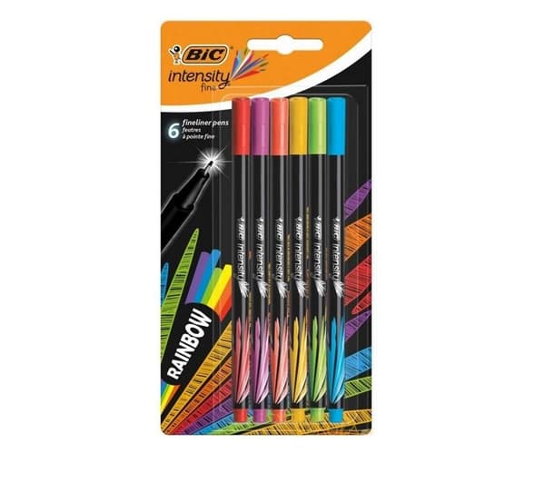 Intensity fineliners blander regnbuens 6 farver