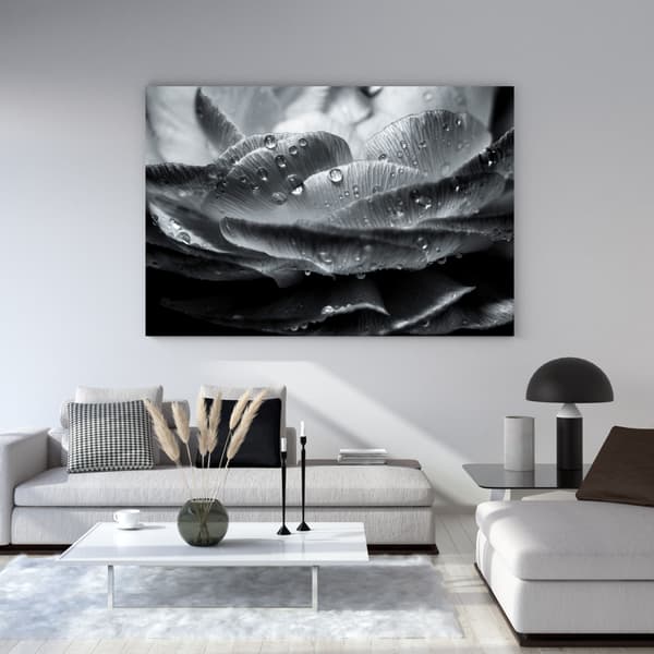 Canvastavla Blomma i daggdroppar 120x80 cm