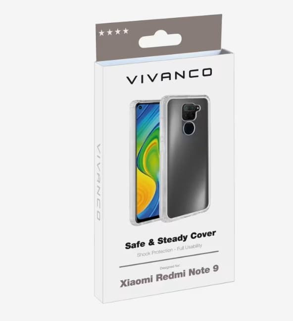 Vivanco sikkert og stabilt stødsikkert cover til Xiaomi Redmi Note 9