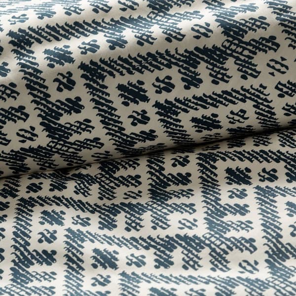 Sengesæt SPRING/98 Aztec ikat marineblå 220x200 cm satin