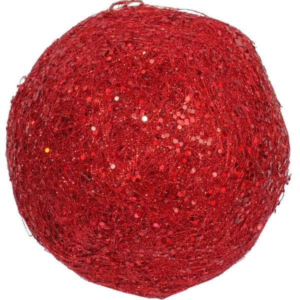 RÖD SISAL HÄNGBOLL 15 CM