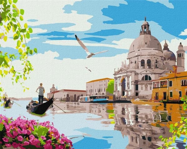 Maleri efter tal - Lyse Venedig 40x50